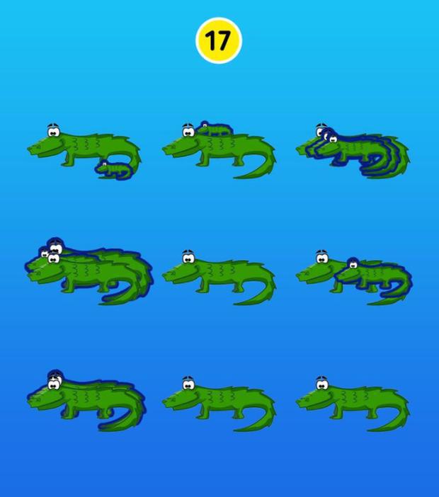 Solution : voyez combien de crocodiles se trouvaient dans le défi visuel du niveau 
