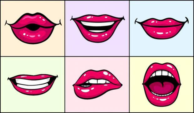 Découvrez ici votre type de personnalité en fonction de la bouche que vous choisissez dans ce test visuel (Photo : Genial.Guru).