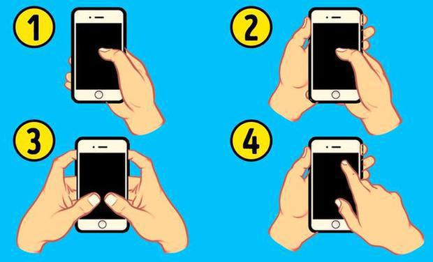 Découvrez à quel point vous êtes intelligent en fonction de la façon dont vous tenez votre téléphone portable dans ce test visuel (Photo : Genial.Guru).