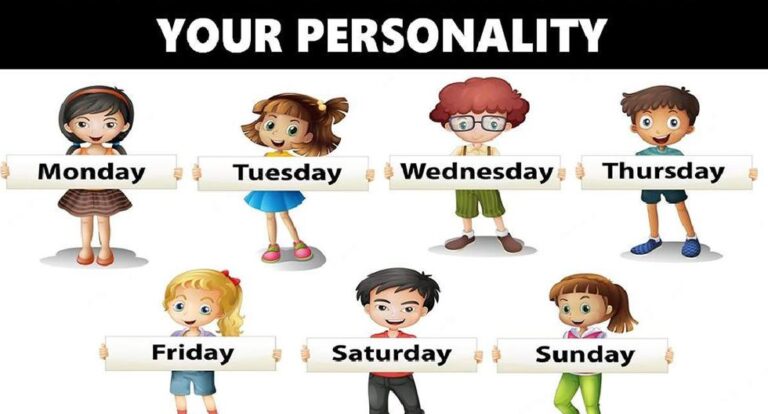 En fonction de votre jour de naissance, vous connaîtrez les résultats du test de personnalité.